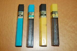 Lot of 4 Pentel Lead Refill Lot 0.7mm H/2H 0.9mm H