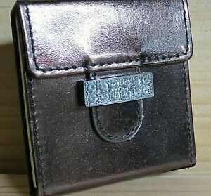 Bling Leatherette Brown Yellow sticky note pad Holder NEW! Tripar # 10731
