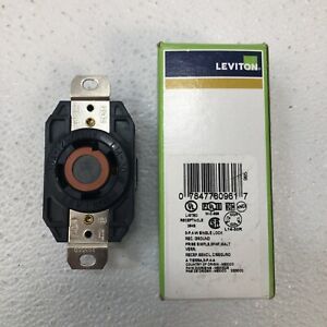 Leviton 30 Amp 125/250-Volt Flush Mounting Grounding Locking Outlet, NO SCREWS