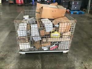 Bin of Forklift Parts - Wholesale - For Resale - Wire Bin Included!  NO RESERVE
