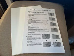 20 sheets easy on transfer for light color textiles