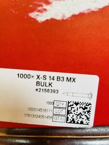 Case Of 1000 HILTI X-S 14 B3 MX BULK Steel Pins Brand New For BX3