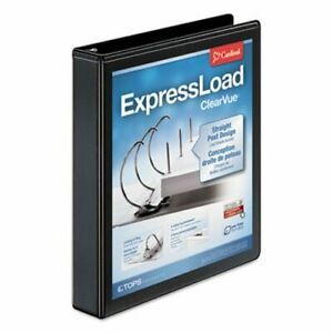 Cardinal ClearVue D-Ring Binder, 1.5&#034; Capacity, Black, Each (CRD49111)