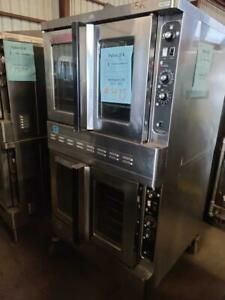 Used Blodgett DFG-100 2-Speed Dual Flow Double Gas Convection Oven on Casters