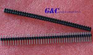 100PCS 2.54mm 2 x 40 Pin Male Double Row Pin Header Strip