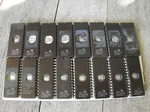 ELEKTRONIK BAUTEILE*16 x EPROM*27C128-2JL*BASTLER*KERAMIK*KONVOLUT*GEBRAUCHT