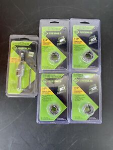 Greenlee 645-011 Quick Change Arbor W/ 4 Pices Of 1-1/8 Cutters 645-011 Arbor