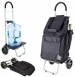 dbest products Bigger Trolley Dolly Black Shopping Grocery Foldable Cart