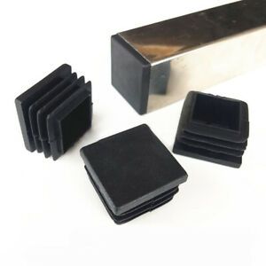 30*30mm Square Plastic Black Blanking End Caps Tube Pipe Inserts Plug Bung