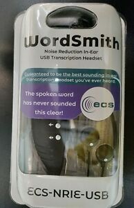 ECS WordSmith Noise Reduction In Ear USB Transcription Headset w/Volume Control