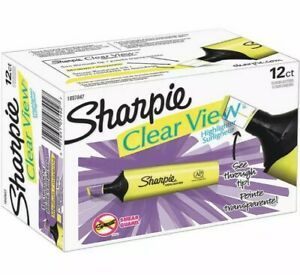 Sharpie 1897847 Clearview Highlighter, Fluorescent Yellow, Dozen (SAN1897847)