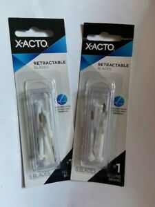 #9RX X-ACTO X209 Replacement Refill Retract Knife Blades 2-5pc Packs=10 Blades