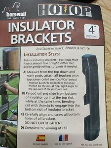 Electric Fence 4&#034; Insulator Brackets, 20 pieces, brown from horserail.com