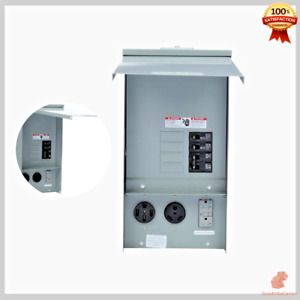 20 30 And 50-Amp Talon Temporary Power Outlet Outdoor Panel Receptacle Installed