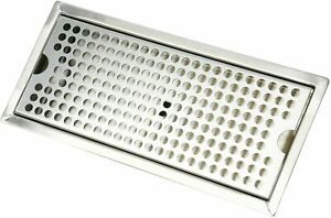 Heavy Duty Drip Tray Stainless Steel Flush Mount Beer Drip Tray w/ Drain,12&#034;x 5&#034;