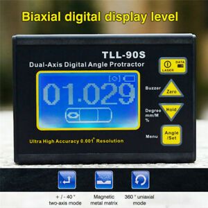 High Accuracy 0.005° Level Protractor Inclinometer Laser Level Angle Meter Kits