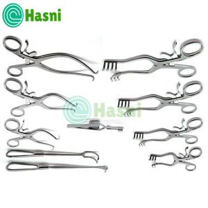 High Quality Set of 10Pcs Surgical Veterinary Retractors Weitlaner Instruments