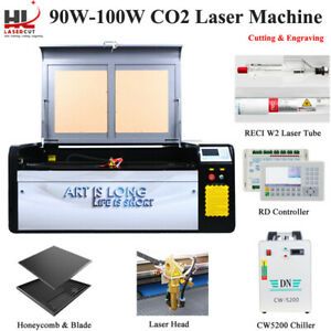 RECI W2 100W 1060 CO2 Laser Engraving Cutting Machine CW5200 Chiller EU Stock