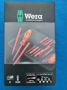 Wera Kraftform Kompakt VDE 60 i /62 i /65 i /18 Insulated Screwdriver Set  - new