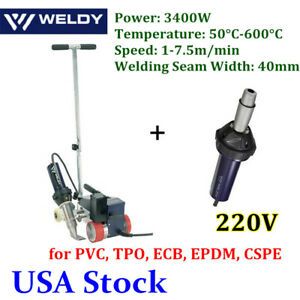 Weldy RW3400 Roofing Hot Air Welder Machine 40mm Nozzle+ FREE Air Gun AC220V