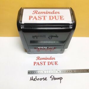 Reminder Past Due Rubber Stamp Red Ink Self Inking Ideal 4913