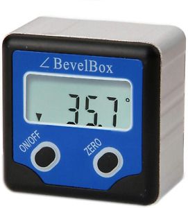 Digital Light Weight Bevel Box Gauge Angle Protractor Magnetic Angle Gage Level/