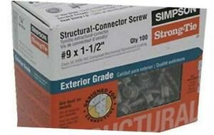 SD9112R100 No.9 by 1-1/2-Inch Structural-Connector Screw, 100-Pack Steel