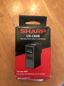 GENUINE SHARP UX-C80B BLACK FAX MACHINE INKJET CARTRIDGE Ux-b750 B800se D1200se