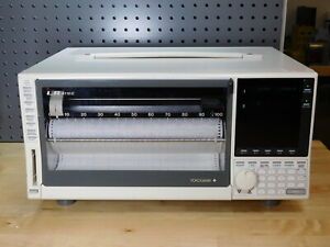 TESTED - Yokogawa LR4100E Chart Recorder Model: 371125-B-0/RS232C/D 110-240 VAC