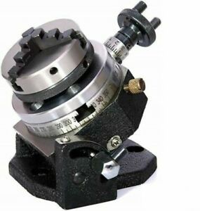 3&#034;/75MM TILTING ROTARY TABLE WITH 65 MM MINI LATHE CHUCK FOR MILLING MACHINE