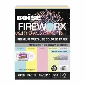 BOISE FW-2201 Colored Paper,Pastel Popper Mix,PK500