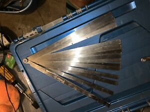 Proto 19 -1/2&#034;x12&#034; Long Blades Feeler Gauge Set in Steel Holder
