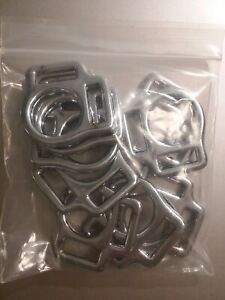 Hardware findings 3 way circle and 2 rectangular slots 9 pcs chrome, Harness