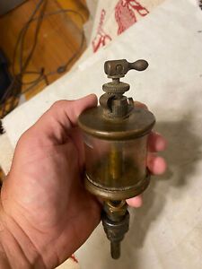 Estate Antique Vintage DT Williams Valve Co Brass &amp; Glass Engine Oiler No 2
