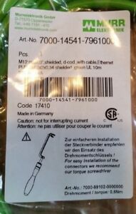 NEW Murrelektronik 7000-14541-7961000 M12 male D-coded Ethernet 4-wire 10m