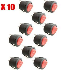 10x Rocker Switch 6A/250VAC Highquality Plastic Replacement SPST KCD1