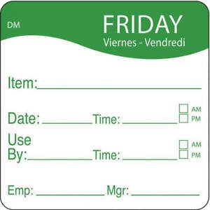 DAYMARK 1100535 Day Label,Friday,2-1/2 In. W,PK250