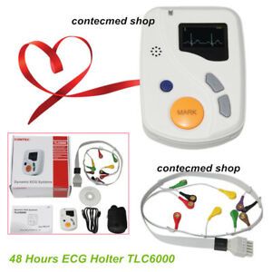 Dynamic 12 Lead ECG/EKG System 48 Hours Recorder &amp; Analysis Free Software Holter