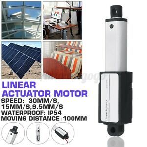 12V Linear Actuator 100mm Motor Window Door Opener 30mm/s,15mm/s,9.5mm/