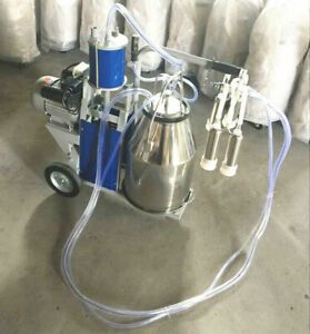 Piston Milker Electric Milking Machine Stainless Steel Bucket Cows Goats Farm