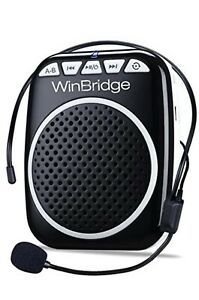 WinBridge Original Voice Amplifier WB001 Headset &amp; Microphone Black Rechargeable