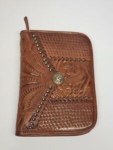 Day Planner Agenda Western Tooled Leather American West Organizer