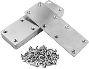 10 Pack Flat Mending Plate 201 Stainless Steel Straight Steel Brace, 5  2 Inch