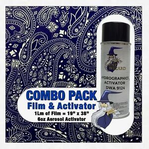 hydrographic film / activator White Paisley hydro dip dipping wizard