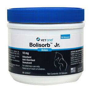 Bolisorb Jr Foal &amp; Calf Anti Diarrhea Scour Bolus 50 Count Clay Caolin Pectin