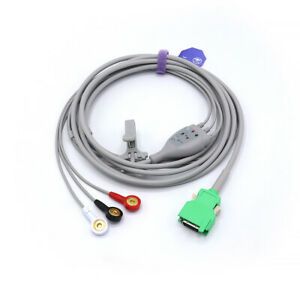 Nihon Kohden ECG Compatible14 Pin 3 Leads Snap - Same Day Shipping - USA Located