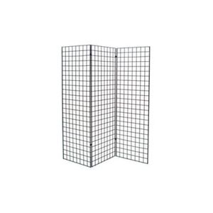 Grid Wall Z Unit 3 Panels Black 72X24In. Durable Rust Resistant Storage Display