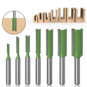 7Pcs 6mm Shank Straight Bit Single Double Flute Router Bit Wood Milling Cuttnd