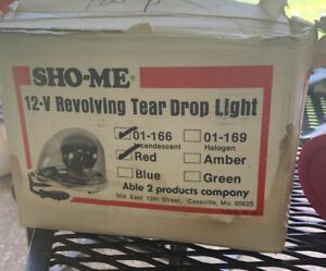 Sho-Me Vintage Red Teardrop Strobe Light NOS for Collectors-works New