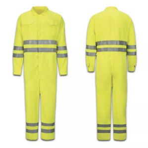 Bulwark FR Class 3 Hi Vis Deluxe Coverall CoolTouch CMD6HV2 Yellow Reflective 46